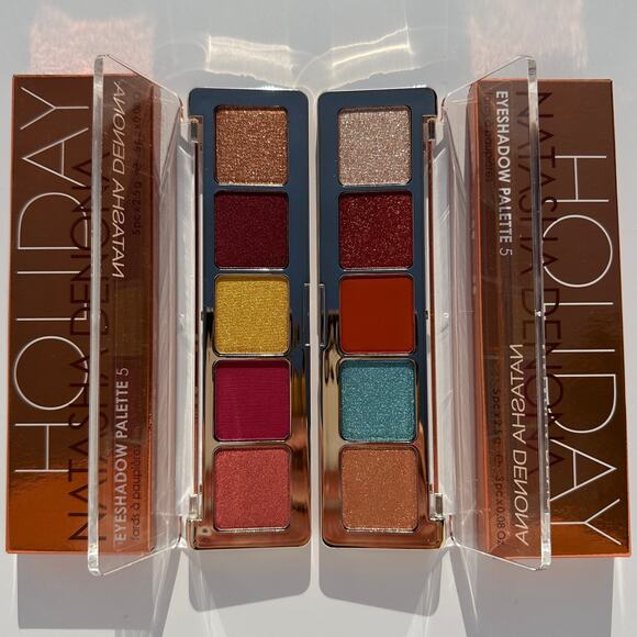 Natasha Denona Set of 2 Holiday Eyeshadow Palette 5 Joya & Aeris Limited Ed NIB - Picture 1 of 13